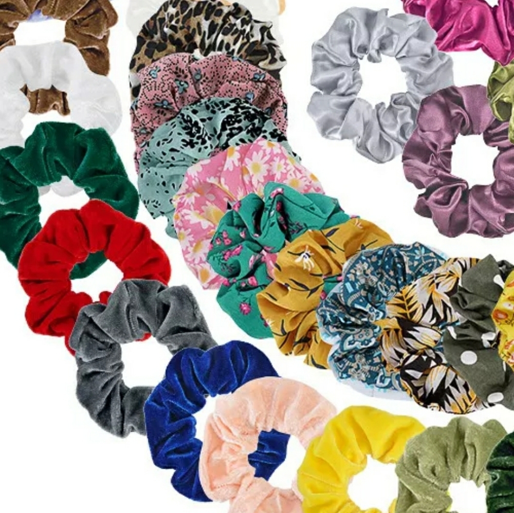 🦰50pc SCRUNCHI BUNDLE! GREAT QUALITY! MIX